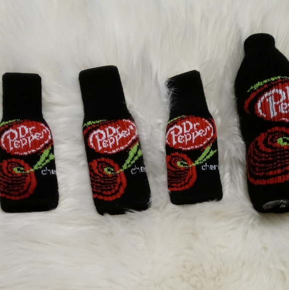 DR PEPPER Cherry Koozie Bottle Sleeve Warmer Soda - Picture 2 of 4